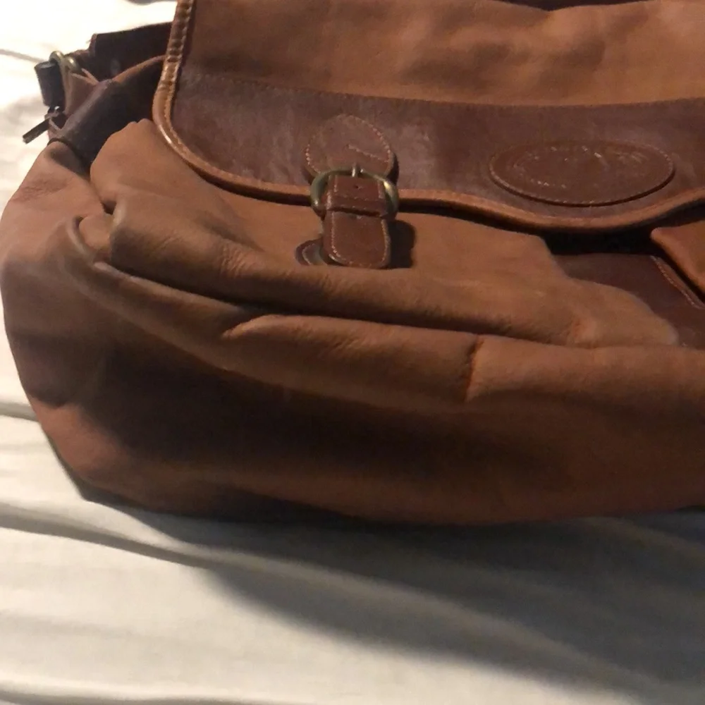 VINTAGE SANTA FE Brown Leather Men's Travel Messenger Bag EXCELLENT ❤️❤️